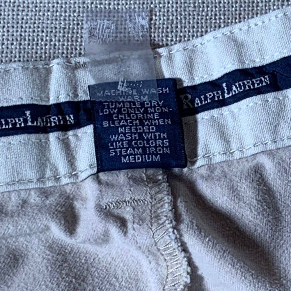 Polo Ralph Lauren Andrew Pant Mens 38x27 Pleated Chino Khaki Tan Cotton Trousers - Picture 10 of 11